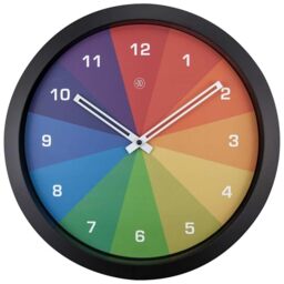 NeXtime Wall Clock 36 cm-Silent-Black/Multicoloured-Plastic-nXt Joy