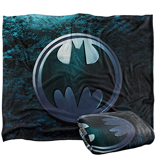 BATMAN Blanket, 152 x 127 cm, Batcave Bat Symbol Logo Silky Touch Super Soft Throw Blanket