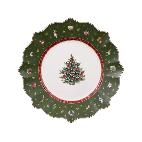 Villeroy & Boch – Toy's Delight Breakfast/Dessert Plate Green,White, Microwave Safe, Christmas, Table, Plate, Premium Porcelain
