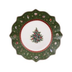 Villeroy & Boch – Toy's Delight Breakfast/Dessert Plate Green,White, Microwave Safe, Christmas, Table, Plate, Premium Porcelain