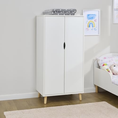 Liberty House Toys Kids White & Pinewood Wardrobe