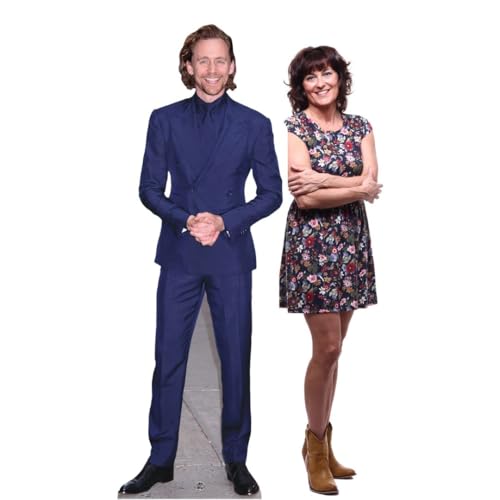 Star Cutouts CS1160 Tom Hiddleston Blue Suit Cutout with Mini - Free Standing, Quick Set Up, Movie parties and fan gifts