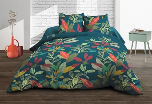 Le linge de Jules Acapulco Pure Cotton Duvet Cover 220 x 240 cm + 2 Pillowcases - 57 Thread Count