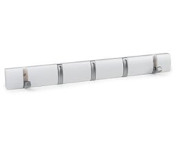 OCCO Maine Furniture Co. Hartford Fold Away Coat Hook Rack In Paris White