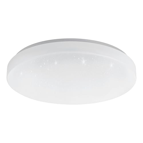 EGLO connect.z Smart Home LED ceiling lamp Totari-Z, Zigbee, crystal effect bathroom lamp, app and voice control Alexa, tunable white light (warm - cool white), dimmable spotlight, IP44