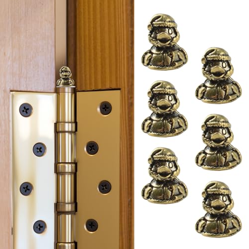 UFURMATE 6Pcs Hinge Head Home Decoration Magnetic Mini Duck Decorative Topper for Hinges with Magnets & Adhesives Desktop Ornaments (Christmas Duck)
