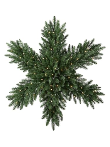 Pre-Lit Snowflake Wreath, 80 cm