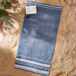 Catherine Lansfield Anchors 90x180cm Cotton Extra Large Beach Towel Blue
