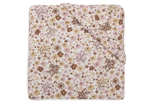 Jollein Fitted Sheet Jersey – For the Cradle – Flower Fairies – 40/50x80/90cm – Cotton Crib Sheet – Baby Bed Sheet – OEKO‑TEX Certified