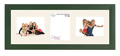 Inov8 British Made Picture/Photo Frame, Value Racing Green Triple App 7x5 x 2L/1P Inch, Pack of 2