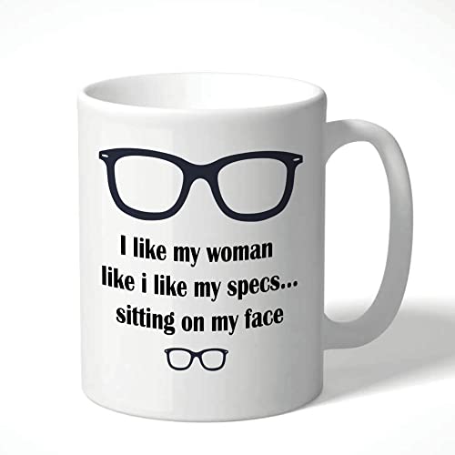 Wanky Candles I Like My Woman Like i Like My Specs... Sitting on My face Funny Rude Cheeky Dirty Coffee Tea Mug Gift Idea for Him Husband Boyfriend CMUG138