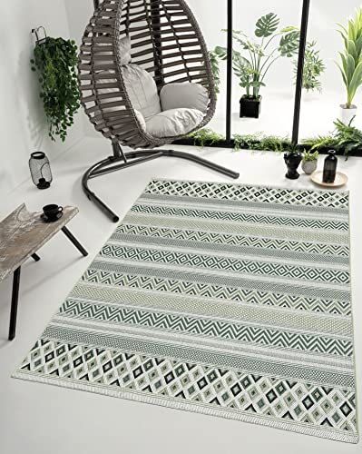 Mia's Teppiche Martina In- and Outdoor Rug green - design 2-120x170 cm
