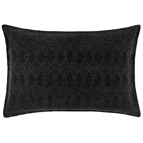 Yard Ramas Jacquard Feather Rich Cushion - Black - 40x60cm