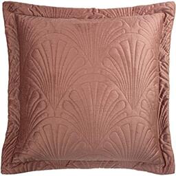 Paoletti Palmeria Cushion Cover, Velvet, Blush, 60 x 60cm