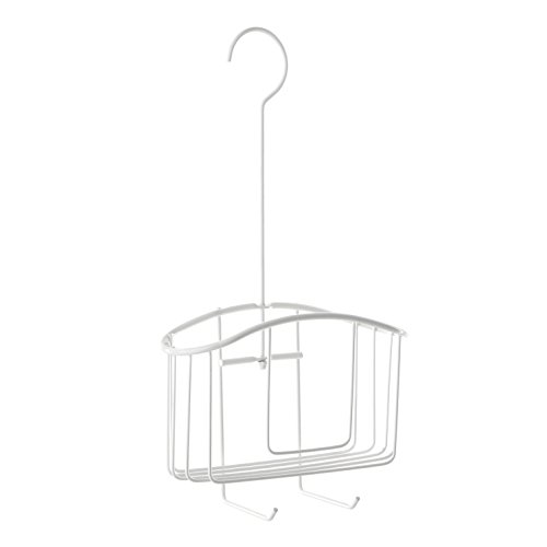 TATAY Shower Caddy 22.5x8.5x40 cm Easy to Clean Efficient Water Drainage - Shower Caddy Bathroom - No-Drill Installation - Stainless Steel Material - Humidity Resistant - Corrosion Resistant, White