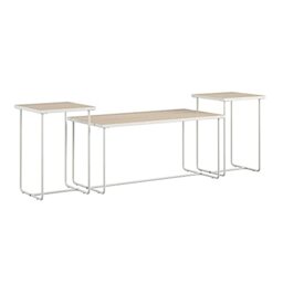 DHP Furniture Dante Nesting Tables, Natural, 99 x 49 x 47cm (WxDxH)