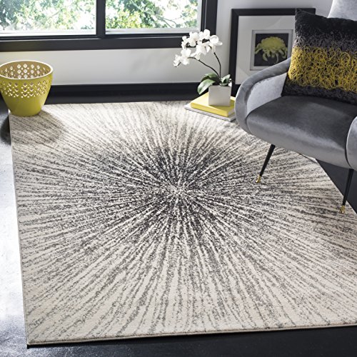 SAFAVIEH Traditional Rug for Living Room, Dining Room, Bedroom - Evoke Collection, Short Pile, in Grey and Neutral, 240 x 300 cm