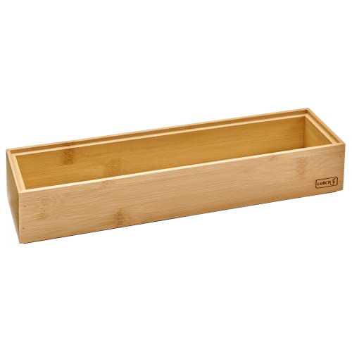 Lurch 10774 Organiser System Box Insert for Drawers and Storage Box Bamboo 7 x 28 cm
