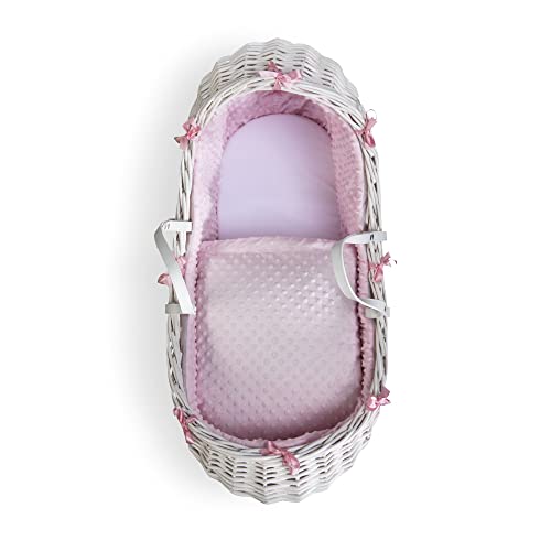 Clair de Lune - Dimple Noah Pod Bedding Set - Universal Noah Pod Dressing Covers Set - Made in Great Britain (Basket is NOT Included) - Pink