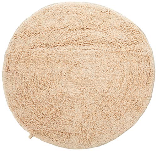 Bath mat round 57cm beige