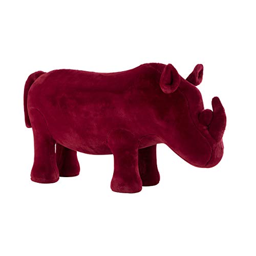 Premier Housewares Animal Chair, Eucalyptus Wood, Foam, Fur Effect, Plywood, Maroon