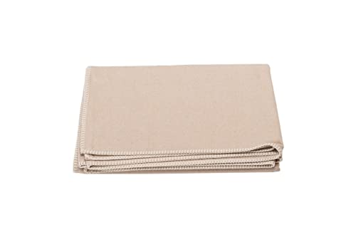David Fussenegger Cotton Blanket 140 x 200 cm Cuddly Blanket with Decorative Stitch Soft Cement