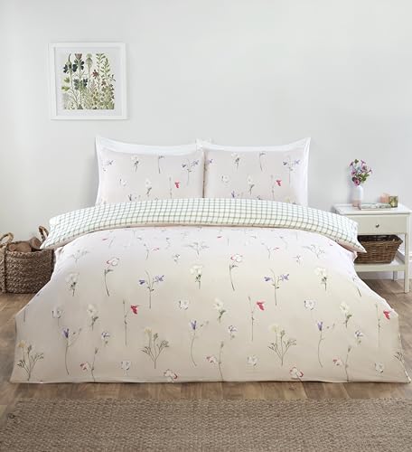 Rapport home Niamh Microfibre Full Bedding Set King Multi Reversible Duvet Cover, Fitted Sheet with matching Pillowcases
