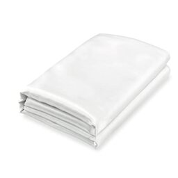 Homiest White Satin Flat Sheet - Queen Size, Luxury & Ultra Soft, Sold Separately