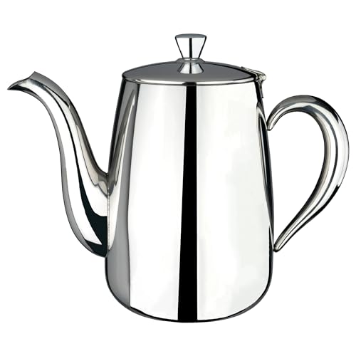 Caf?? Ol?? Premium Coffee Pot, 8 Espresso Cups / 56oz / 1590ml, Stainless Steel, Classic Coffee Pot Design with Mirror Finish, Perfect Pour Spout