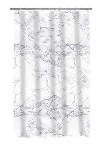 RIDDER Toscana Shower Curtain with Rings Polyester Grey Approx. 180 x 200 cm
