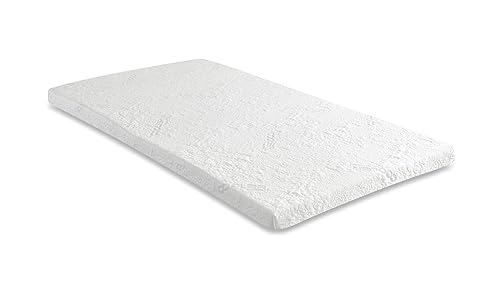 Starlight Beds European Small Single Memory Foam Mattress Topper – 5cm Thick with Extreme Cooling, Removable, Washable Cover, White – 80x200x5cm
