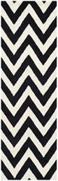 Safavieh Modern Indoor Hand Tufted Runner Area Rug, Cambridge Collection, CAM139, in Black / Ivory, 76 X 244 cm for Living Room, Bedroom or Any Indoor Space