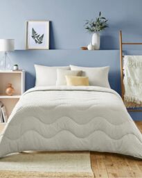 Night Lark Coverless Duvet 4.5 Tog Tufted Dots - Warm Sand, Single