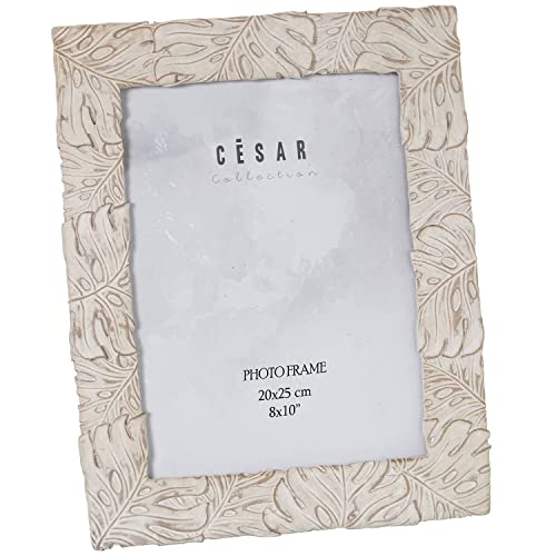 Photo Frame Resin 20 x 25 cm White Envejecido Ext: 25 x 1.4 x 30 cm