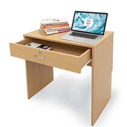 Absolute Deal Beech Desk Home Office Computer Study Table Lockable Drawer