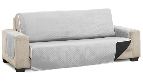 Martina Home Diamond 4 Seater Padded Sofa Cover - Grey/Black