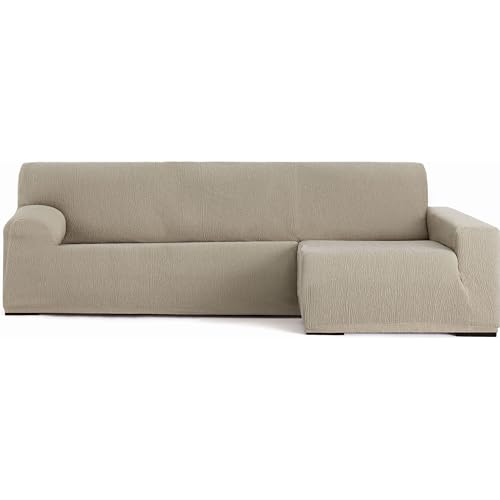 ECOMMERC3 Chaiselong - Universal and Versatile Long Right Arm Sofa Cover ??? Mink Colour Chaise Lounge Protector Easy to Install for Back, Seat and Arms