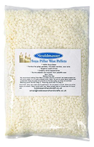 Mouldmaster Soy Pillar Candle Wax Pellets 100g, Cream/Off White 329 01