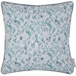 Voyage Maison Saana Cushion Cover – Cotton Piped Trim Nautical Style Coastal Sea Life Print Case (Teal - 43x43cm)