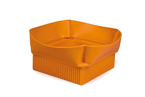 Silikomart - Lily 04 Multi-Purpose Silicone Basket, Orange Color, Dimensions 240 x 240 mm h100 mm, Made in Italy