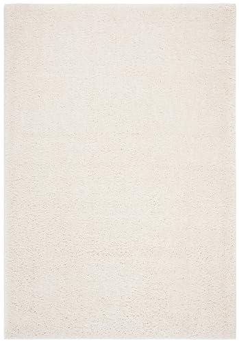 Safavieh Shag Rug for Living Room, Dining Room, Bedroom - August Shag Collection, Short Pile, in Ivory, 61 X 91 cm