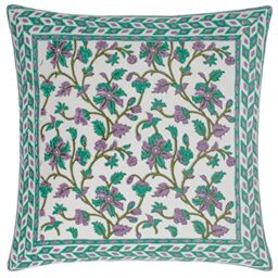 Paoletti Mentera Polyester Filled Cushion,Oasis Green/Lilac,50 x 50cm