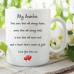 Auntie Mug Love You Lots Heart of Gold Birthday Gift Christmas Cup WSDMUG586