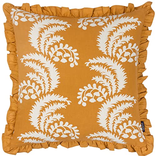 Paoletti Montrose Polyester Filled Cushion,Ochre,50 x 50cm