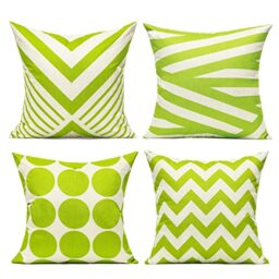All Smiles Spring Outdoor Green Decorative Throw Pillow Covers
