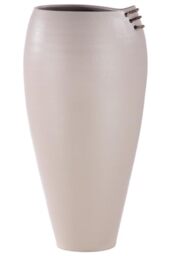 GILDE Coimbra Ceramic Grey Conical Vase Large 82 cm High 34 cm Diameter Decoration Home Accessory Flower Vase Interior Decoration