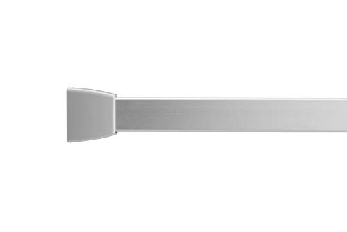 Croydex Profile 800 U-Shaped Shower Rail, Silver, 800x800x800mm - Constructed from Durable Aluminium - Supplied with 12 Curtain Hooks & Gliders - Smooth Internal Running System