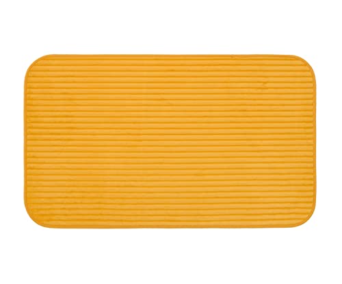 Gözze - Non-Slip Soft Bath Mat, 100% Polyester, 60 x 100 cm - Corn