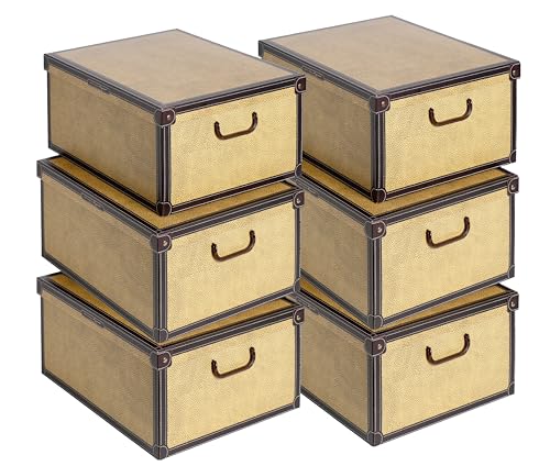 Lavatelli Set of 6 Cardboard Storage Boxes with Lid Tapirus 40x50x25cm - Cardboard storage boxes with lids in cardboard, set of 6 boxes of 40x50x25 cm, for clothes and blankets. Made in Italy
