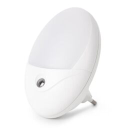 Entac Night Light, Oval, Warm White, White, 0.5W, with Twilight Sensor